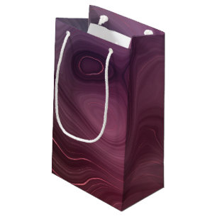 Petit Sac Cadeau Sangria Strata Moody Pink and Purple Luxe Agate