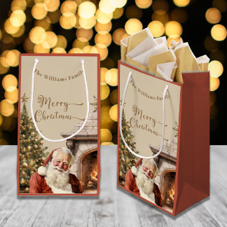 Petit Sac Cadeau Santa Claus de Noël
