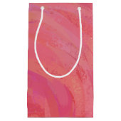 Petit Sac Cadeau Saumon Swirl (Devant)