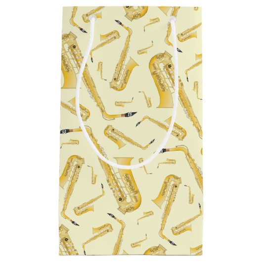 Petit Sac Cadeau Saxophone Musicien Groupe Enseignant (Devant)