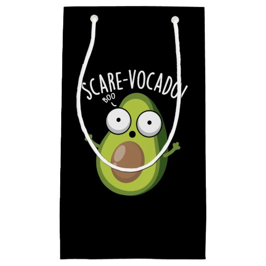Petit Sac Cadeau Scare-vocaco Funny Avocado Pun Dark BG (Devant)
