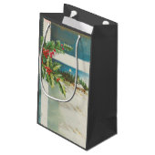 Petit Sac Cadeau Scène de Noël Hiver de neige blanche (Dos Angle)