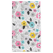 Petit Sac Cadeau Schéma floral élégant et multilingue (Dos)
