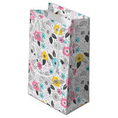 Petit Sac Cadeau Schéma floral élégant et multilingue (Dos Angle)
