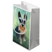 Petit Sac Cadeau Schnauzer Miniature Dog Eau Couleur Art Peinture (Dos Angle)