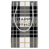 Petit Sac Cadeau Scottish Joyeux Anniversaire Tartan Plaid (Devant)