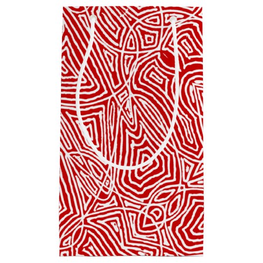 Petit Sac Cadeau Scribble rouge (Devant)