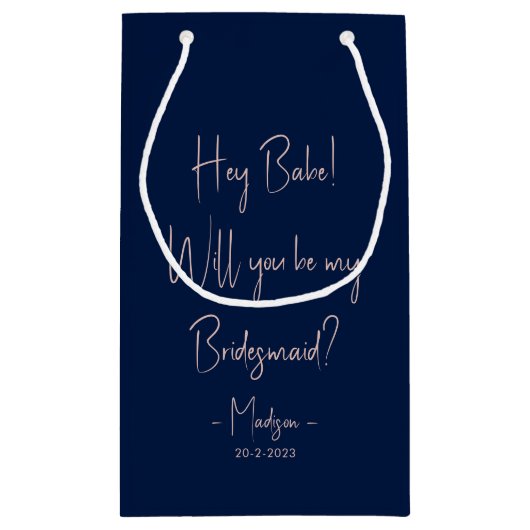 Petit Sac Cadeau Script de Proposition de Demoiselle d'Honneur Mini (Dos)