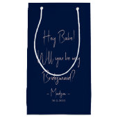 Petit Sac Cadeau Script de Proposition de Demoiselle d'Honneur Mini (Devant)