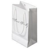Petit Sac Cadeau Script minimaliste Joli Monogramme 3d (Devant Angle)