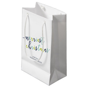 Petit Sac Cadeau Script moderne "Joyeux Noël"