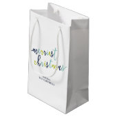 Petit Sac Cadeau Script moderne "Joyeux Noël" (Dos Angle)