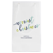 Petit Sac Cadeau Script moderne "Joyeux Noël" (Devant)