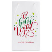 Petit Sac Cadeau Script moderne O Saint Nuit Noël (Dos)