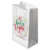 Petit Sac Cadeau Script moderne O Saint Nuit Noël (Devant Angle)