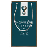 Petit Sac Cadeau Seahorse Romance, Mariage sur la plage (Devant)