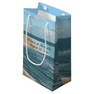 Petit Sac Cadeau Seascape Beach Mariage Océan Bleu