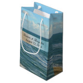 Petit Sac Cadeau Seascape Beach Mariage Océan Bleu (Dos Angle)