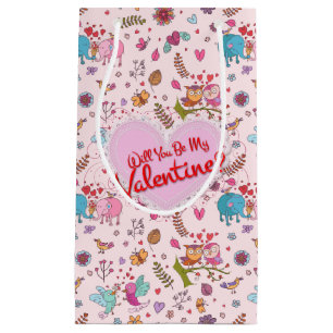 Petit Sac Cadeau Seras-tu ma Saint-Valentin ? Les mignons animaux e
