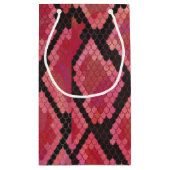 Petit Sac Cadeau Serpent noir et rouge (Dos)