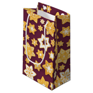 Petit Sac Cadeau Serre de biscuits de Noël avec Arrière - plan de p