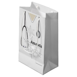 Petit Sac Cadeau SGB Scrubs White Snowflake Médicale