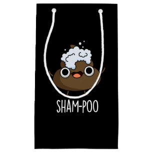 Petit Sac Cadeau Sham-poo Drôle Poop Avec Shampoo Pun Dark BG