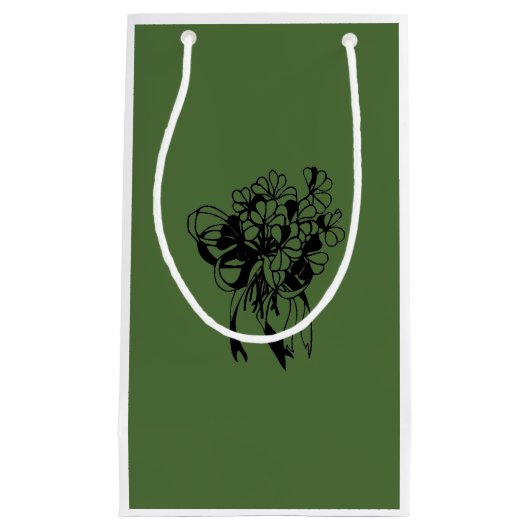 Petit Sac Cadeau Shamrock irlandais Bouquet St. Patrick's Day Cadea (Devant)