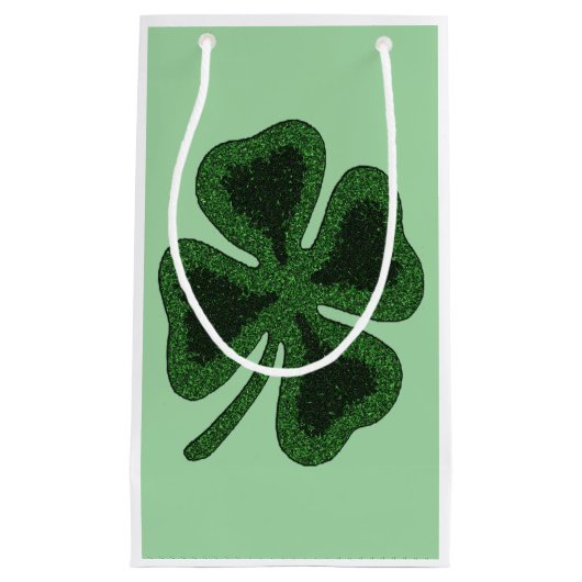 Petit Sac Cadeau Shamrocks chanceux - (Devant)