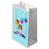 Petit Sac Cadeau Sheltie Shetland Sheepdog Joyeux cadeau d'annivers (Devant Angle)