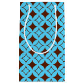 Petit Sac Cadeau Shippo bleu et marron (Devant)