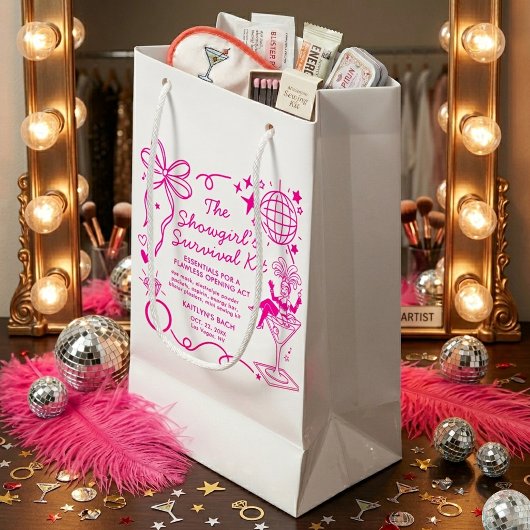 Petit Sac Cadeau Showgirl Era Bachelorette Party Survival Kit