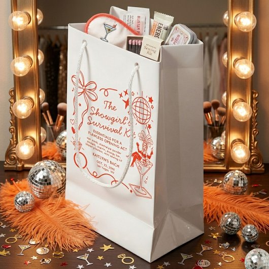 Petit Sac Cadeau Showgirl Era Bachelorette Party Survival Kit