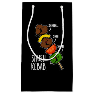 Petit Sac Cadeau Shush Kebab Blague de Nourriture Drôle Fond Sombre