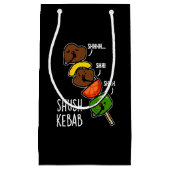 Petit Sac Cadeau Shush Kebab Funny Food Pun Dark BG (Devant)