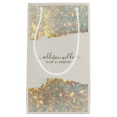 Petit Sac Cadeau Signature holographique Script moderne Parties sci (Devant)