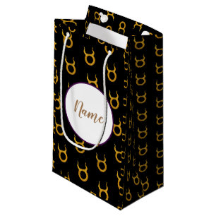 Petit Sac Cadeau Signe d'astrologie de zodiaque de Taureau d'or