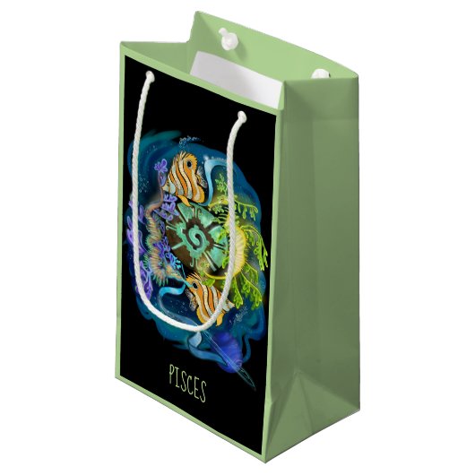 Petit Sac Cadeau SIGNE Zodiaque Pisces (Devant Angle)