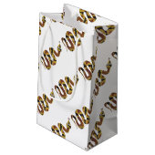 Petit Sac Cadeau Silhouette Brown et dorée (Dos Angle)