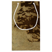 Petit Sac Cadeau Silhouette d'arbre sur Arrière - plan de bronze (Dos)