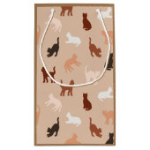 Petit Sac Cadeau Silhouette de chat (Dos)