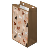 Petit Sac Cadeau Silhouette de chat (Devant Angle)