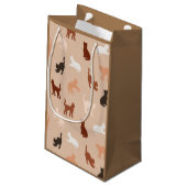Petit Sac Cadeau Silhouette de chat (Dos Angle)