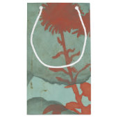 Petit Sac Cadeau Silhouette de Fleurs rouges sur Arrière - plan Tur (Dos)