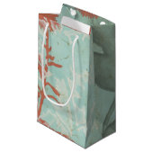 Petit Sac Cadeau Silhouette de Fleurs rouges sur Arrière - plan Tur (Devant Angle)