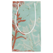 Petit Sac Cadeau Silhouette de Fleurs rouges sur Arrière - plan Tur (Devant)