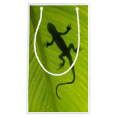 Petit Sac Cadeau Silhouette de Gecko (Devant)