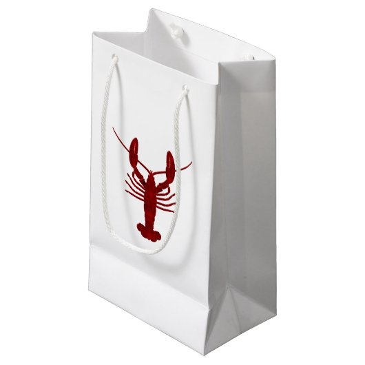 Petit Sac Cadeau Silhouette de homard (Devant Angle)