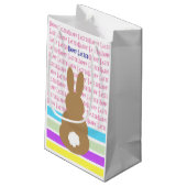 Petit Sac Cadeau Silhouette de lapin et conception Joyeuses Pâques (Dos Angle)