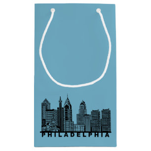 Petit Sac Cadeau Silhouette de l'horizon de Philadelphie